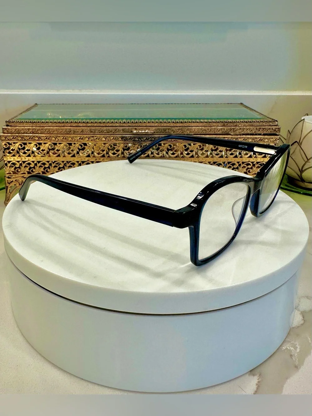 Eyebobs Sparkler Deep Blue Transparent Reading Glasses/Eyeglasses VGUC +1.75